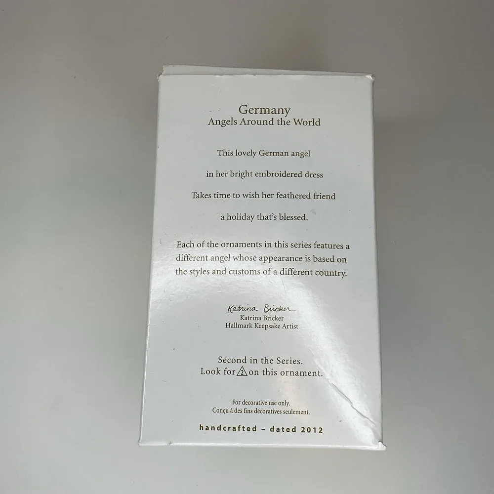 Hallmark Keepsake 2012 Angels Around The‎ World Germany Ornament Featuring A...